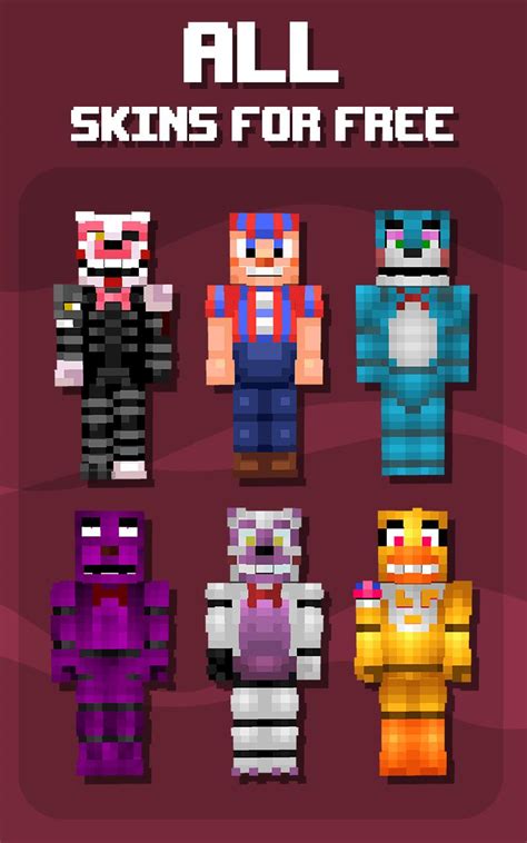 fnaf minecraft skins|fnaf skins .